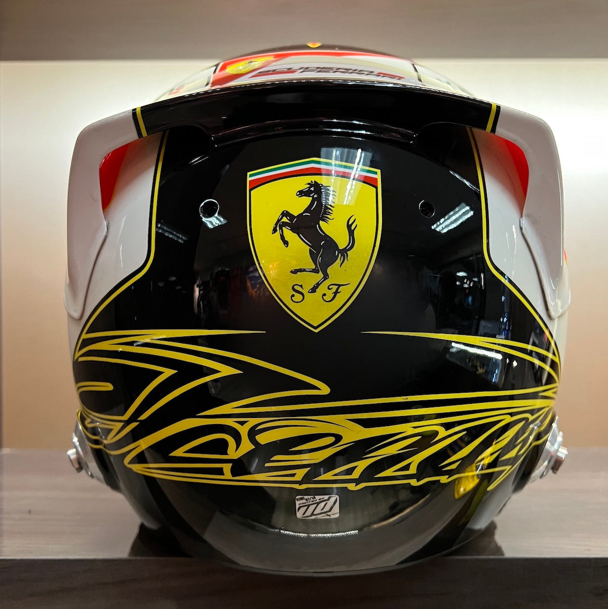 2014 Kimi Raikkonen Signed Spanish GP Race Used Scuderia Ferrari F1 Helmet