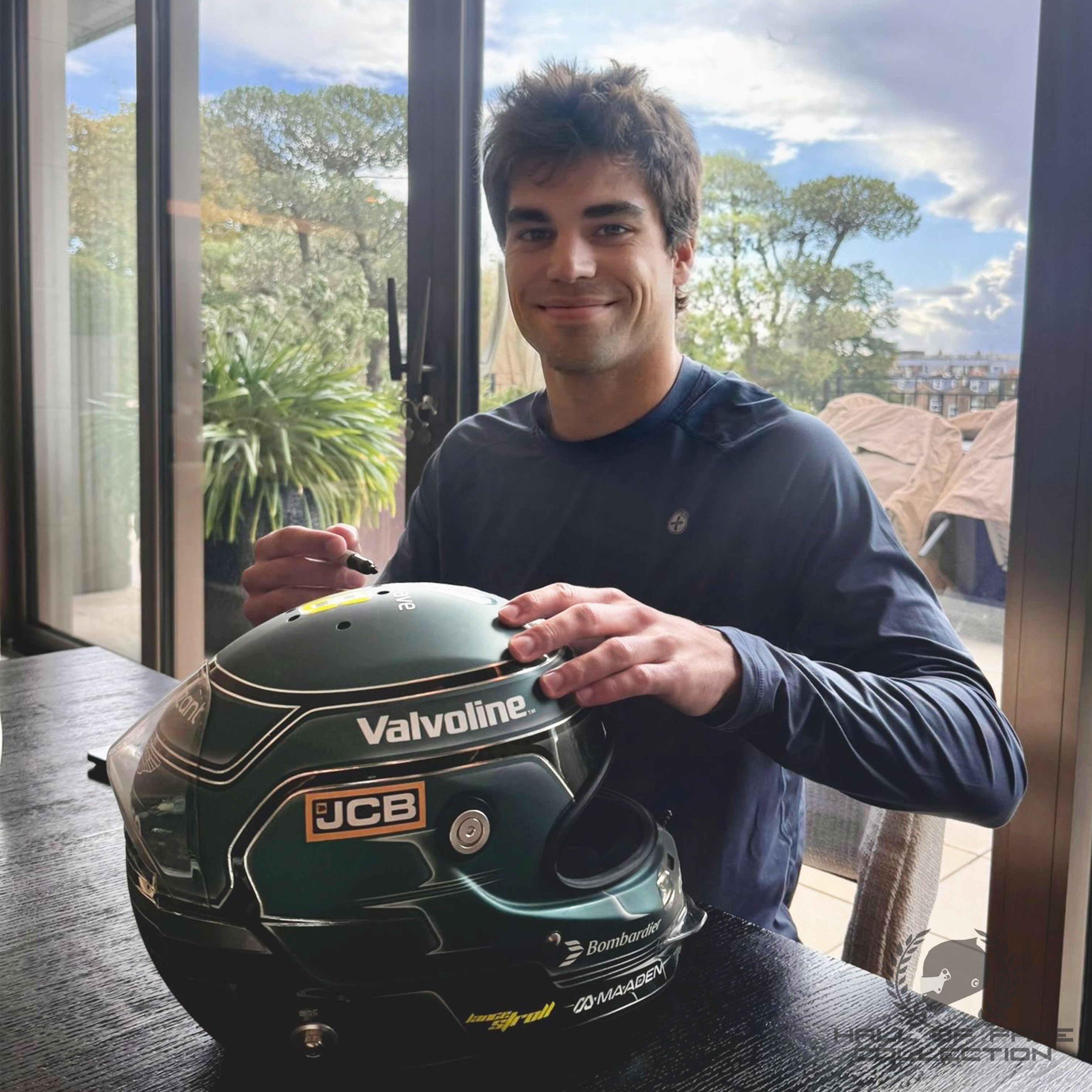 2025 Lance Stroll Signed Italian GP Race Used Aston Martin F1 Helmet