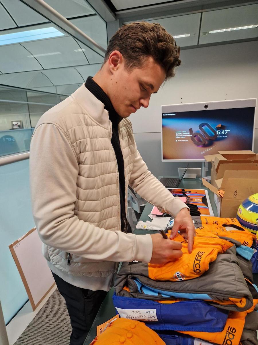 2022 Lando Norris Signed Official Replica McLaren F1 Suit