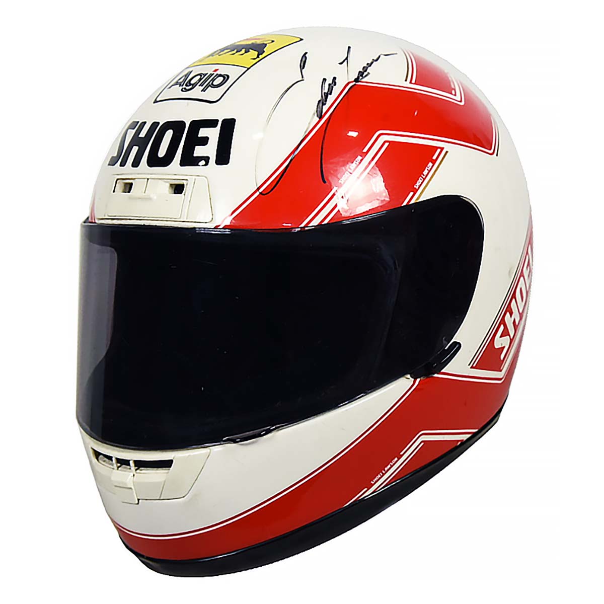 1991 Eddie Lawson Signed Cagiva Corse MotoGP Race Worn Helmet