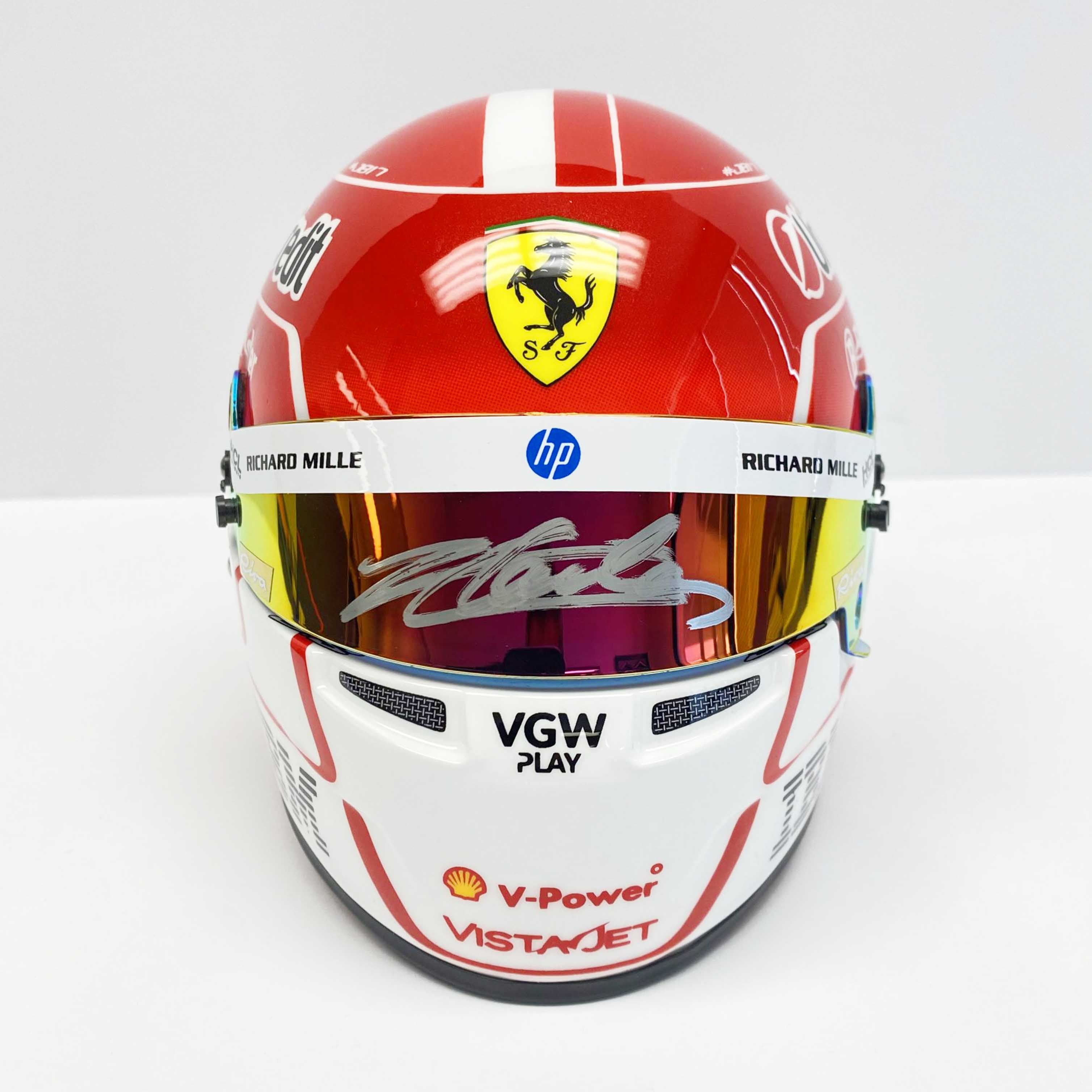 2025 Charles Leclerc Signed Scuderia Ferrari 1:2 Scale F1 Helmet