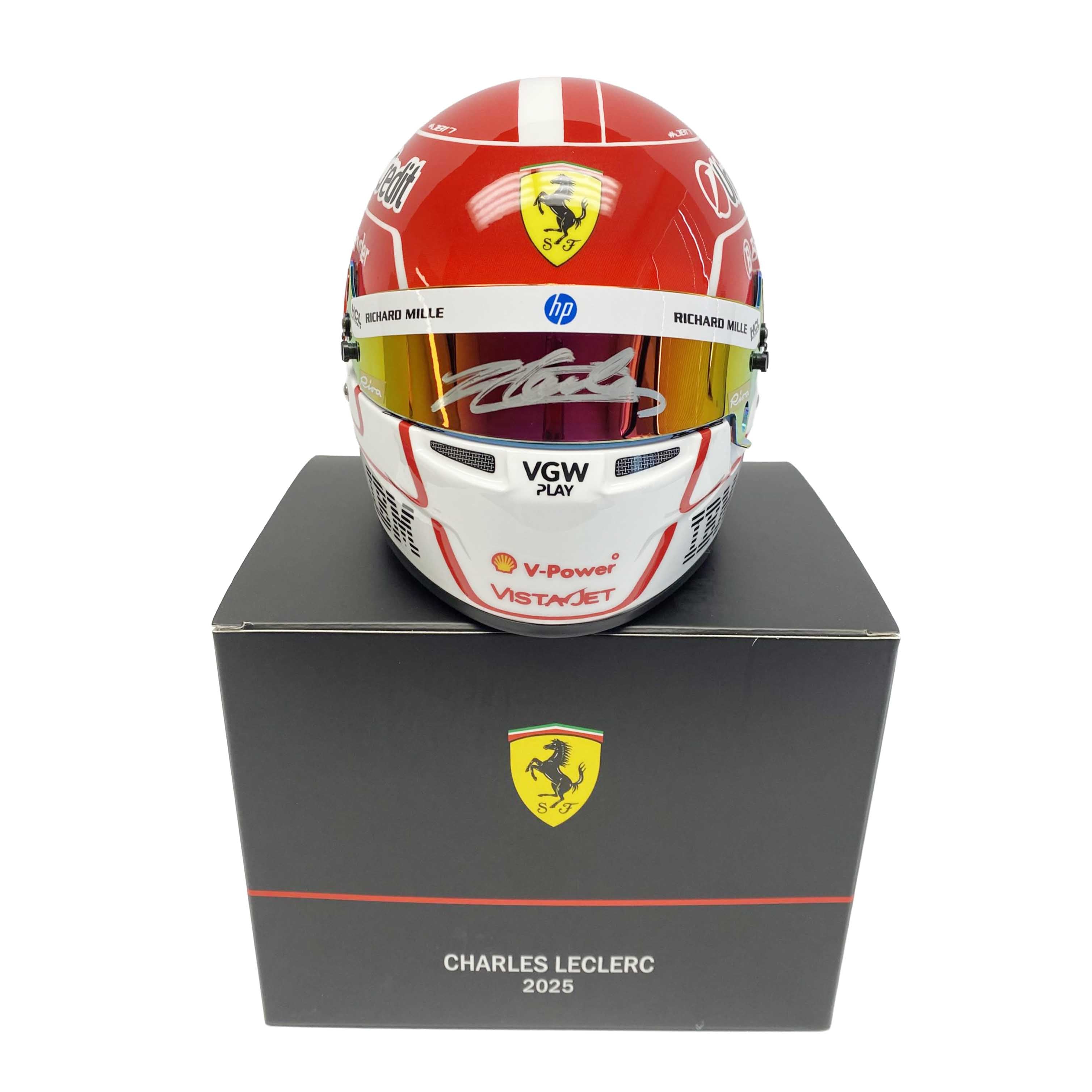 2025 Charles Leclerc Signed Scuderia Ferrari 1:2 Scale F1 Helmet