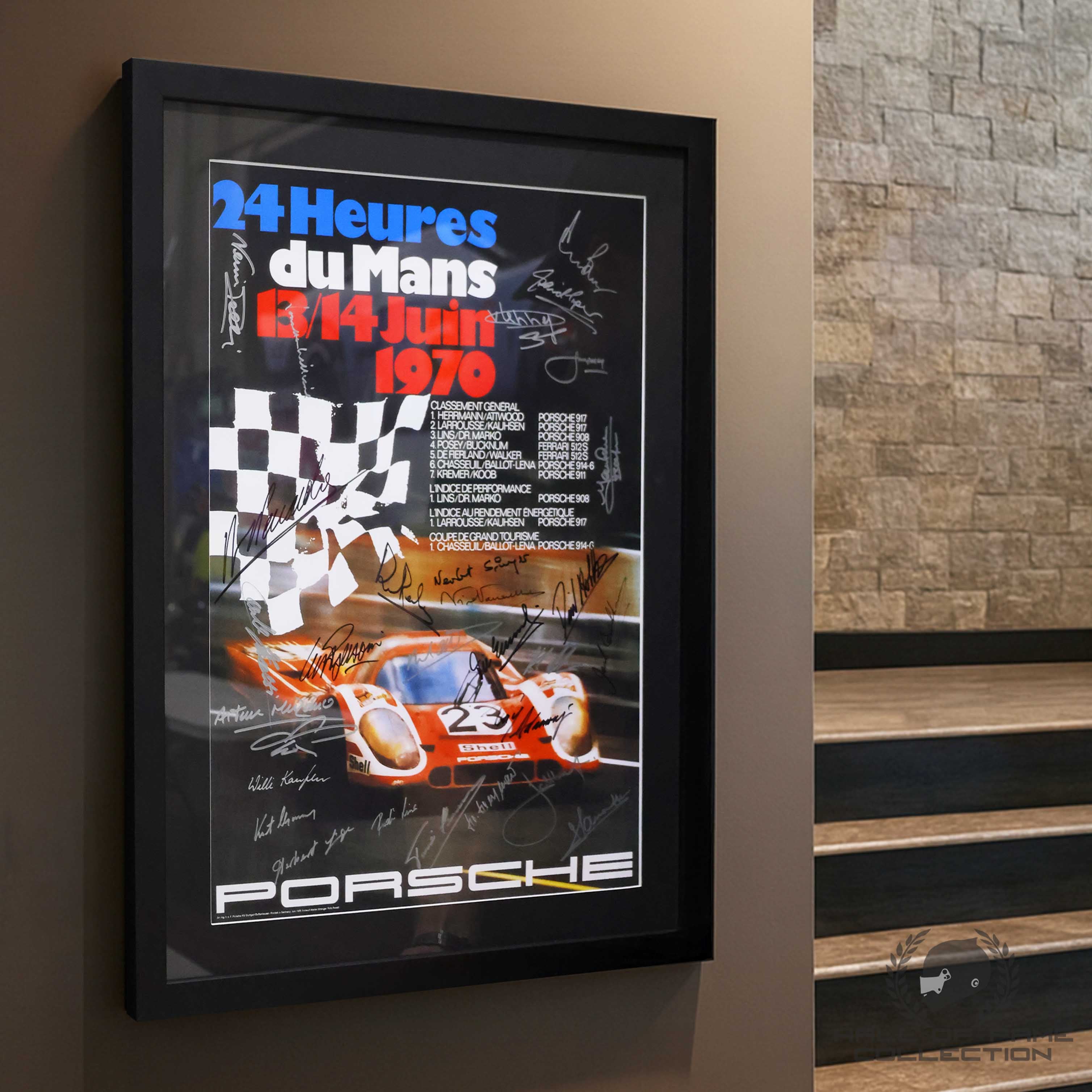 1970 Multi Signed '24 Herures Du Mans' Le Mans Sportscar Print