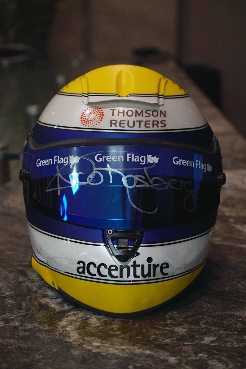 2009 Nico Rosberg Signed Race Used Williams F1 Schuberth RF1 Helmet