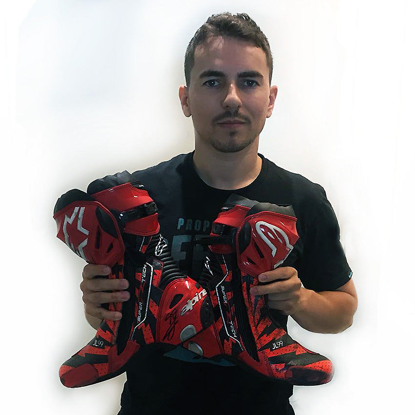 2017/18 Jorge Lorenzo Signed Race Used Ducati Course MotoGP Boots