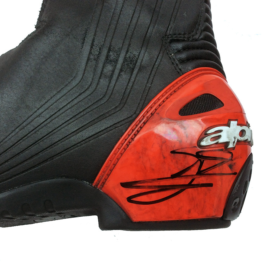 2017/18 Jorge Lorenzo Signed Race Used Ducati Course MotoGP Boots