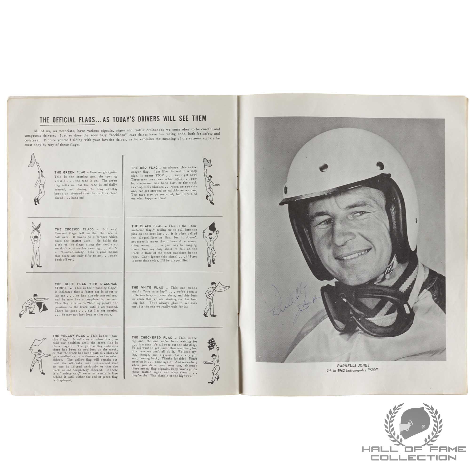 1962 USAC National Championship Trenton Program Signed By Foyt, Jones, Branson & More