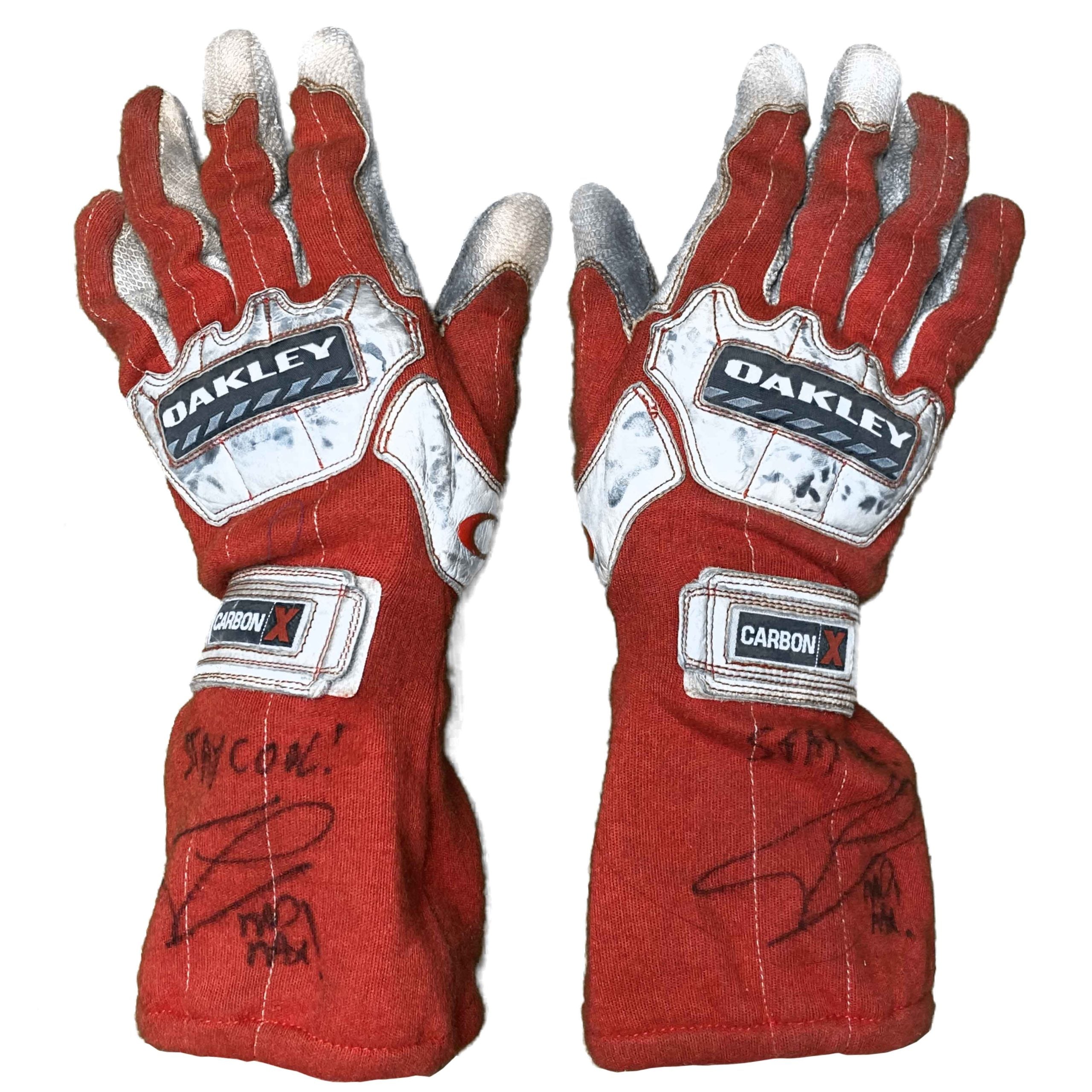 2007 Max Papis Signed Race Used Corvette Le Mans Gloves