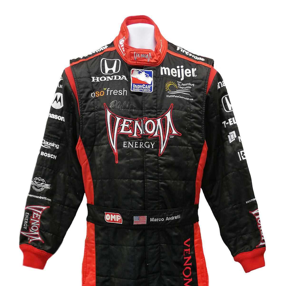 2009 Marco Andretti Signed Venom Andretti Autosport Race Worn Suit