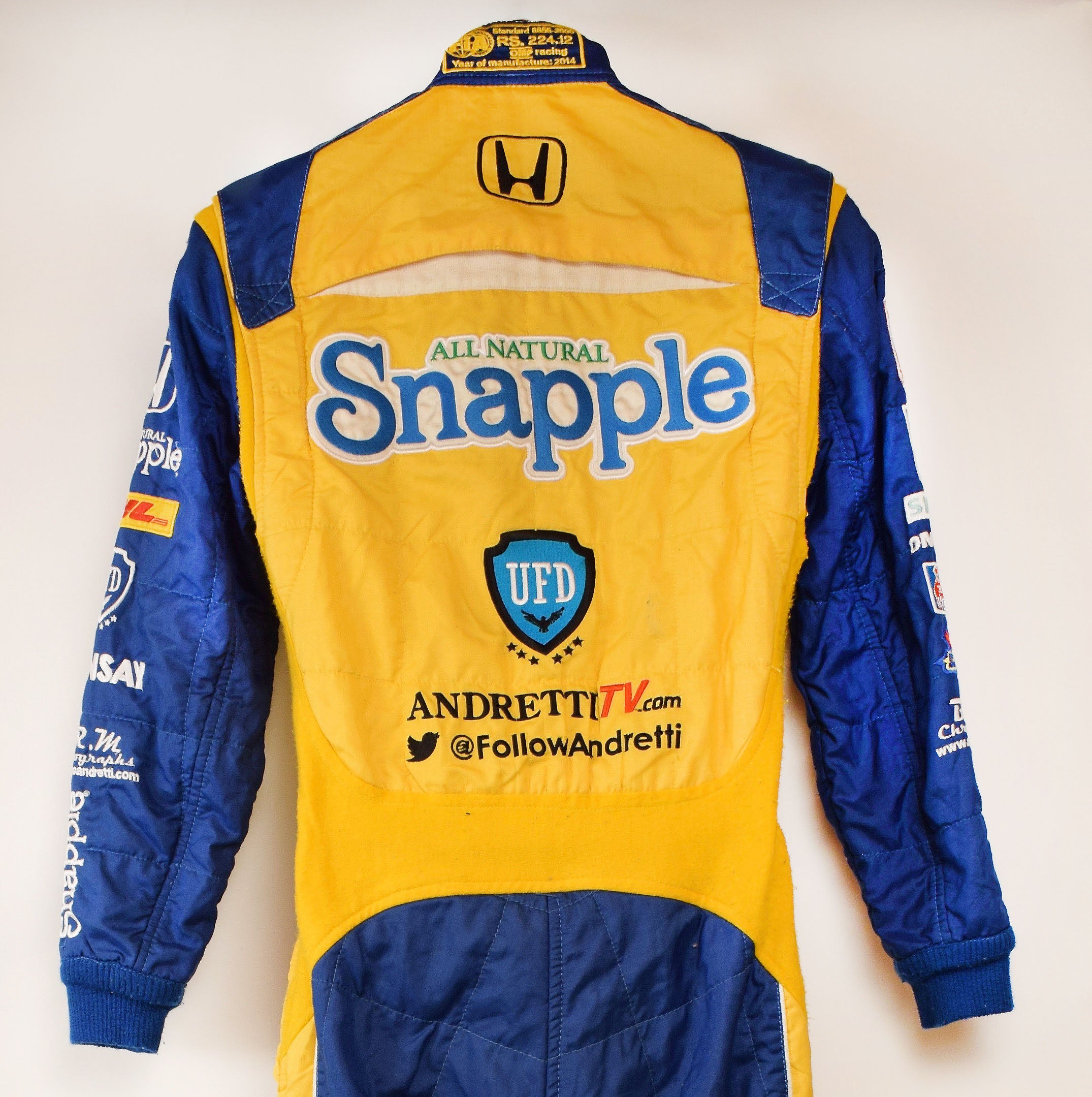 2014 Marco Andretti Signed Snapple Race Used IndyCar Suit