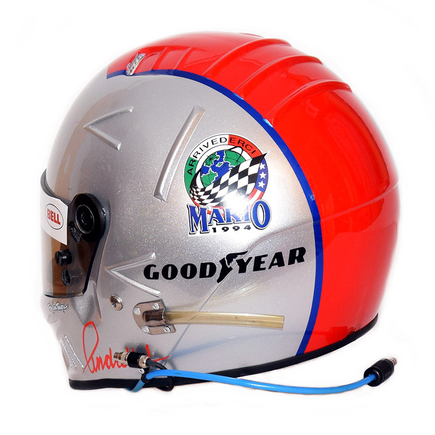 1994 Mario Andretti “Arrivederci” Race Used IndyCar helmet