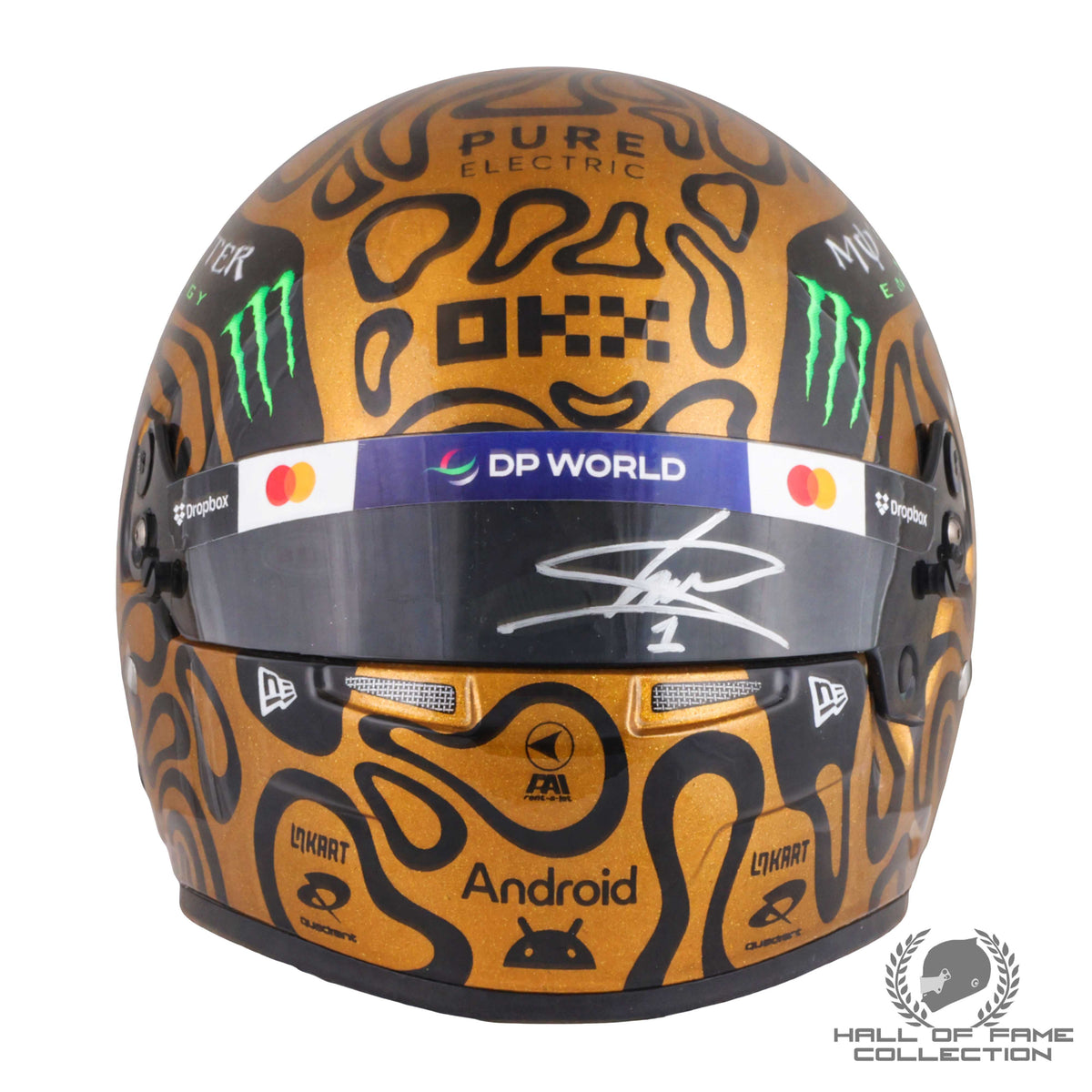 2025 Lando Norris Signed McLaren World Champion Bell 1:2 Helmet