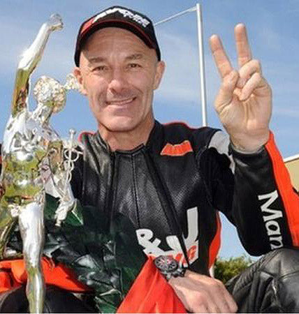 Isle of Man TT race winning Trophy won by Dave Molyneux 2009 Sidecar Race A