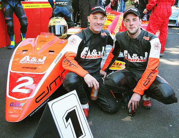 Isle of Man TT race winning Trophy won by Dave Molyneux 2009 Sidecar Race A