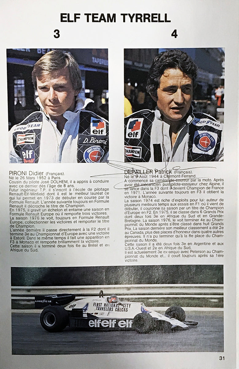 1978 Multi Signed Depailler/Peterson/Villeneuve Monaco Grand Prix Official Program