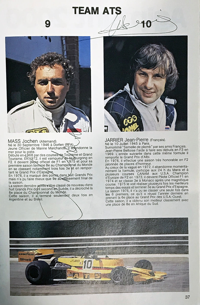 1978 Multi Signed Depailler/Peterson/Villeneuve Monaco Grand Prix Official Program