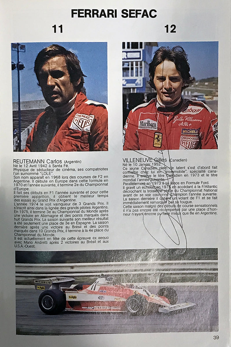 1978 Multi Signed Depailler/Peterson/Villeneuve Monaco Grand Prix Official Program