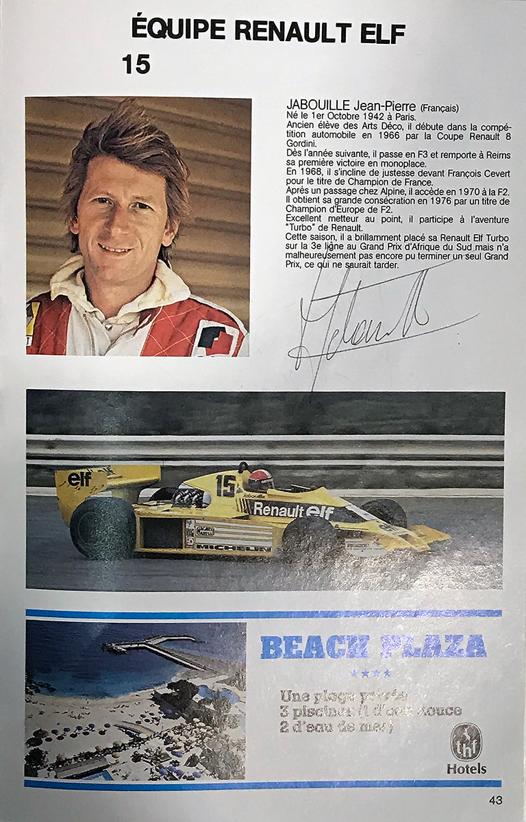 1978 Multi Signed Depailler/Peterson/Villeneuve Monaco Grand Prix Official Program