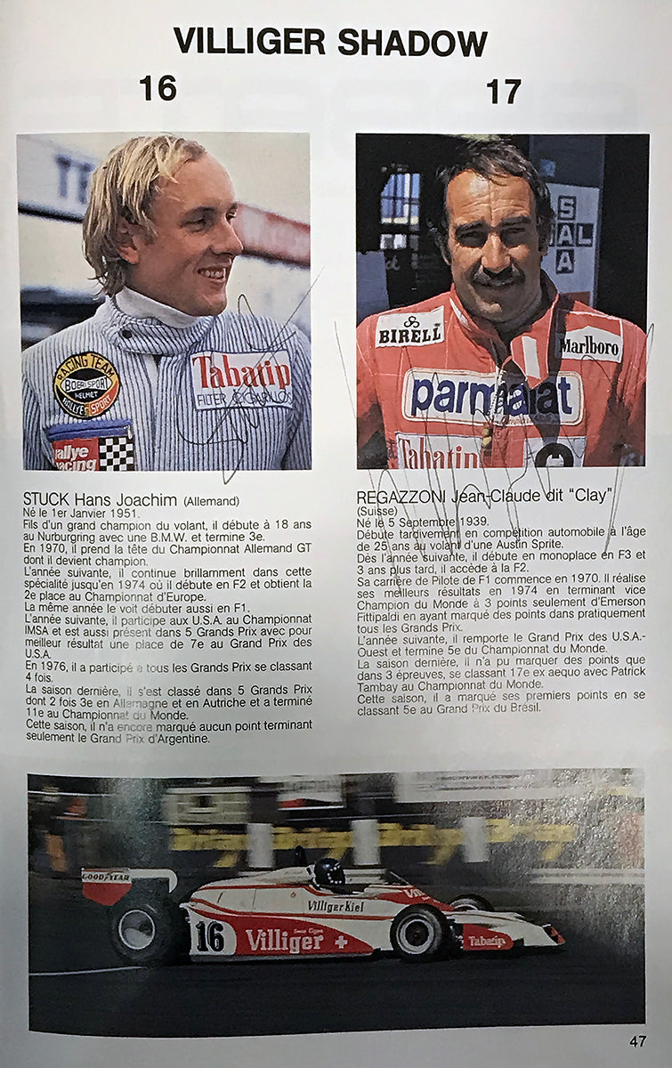 1978 Multi Signed Depailler/Peterson/Villeneuve Monaco Grand Prix Official Program