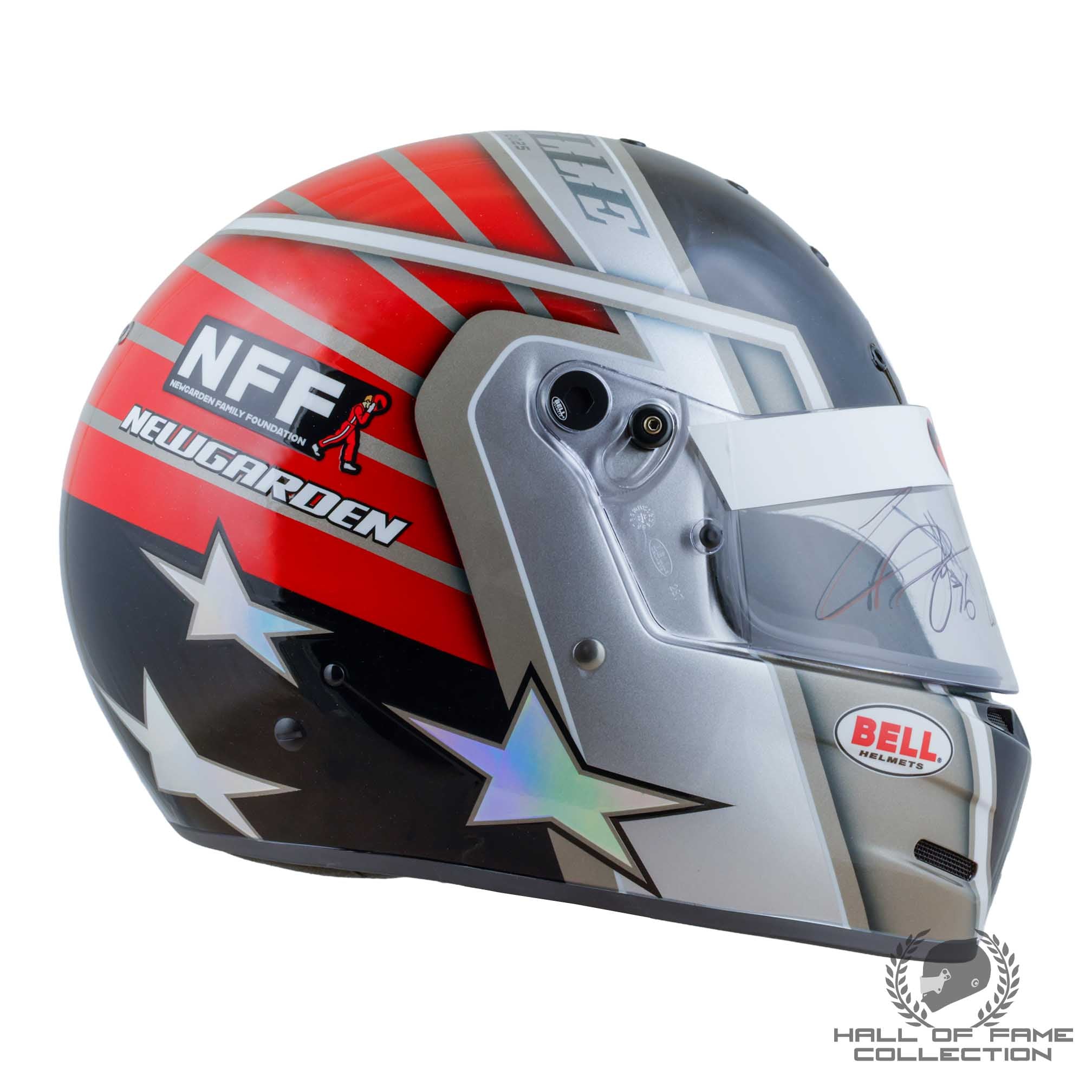 2025 Josef Newgarden Signed Custom Nashville IndyCar Karting Helmet with Gloves