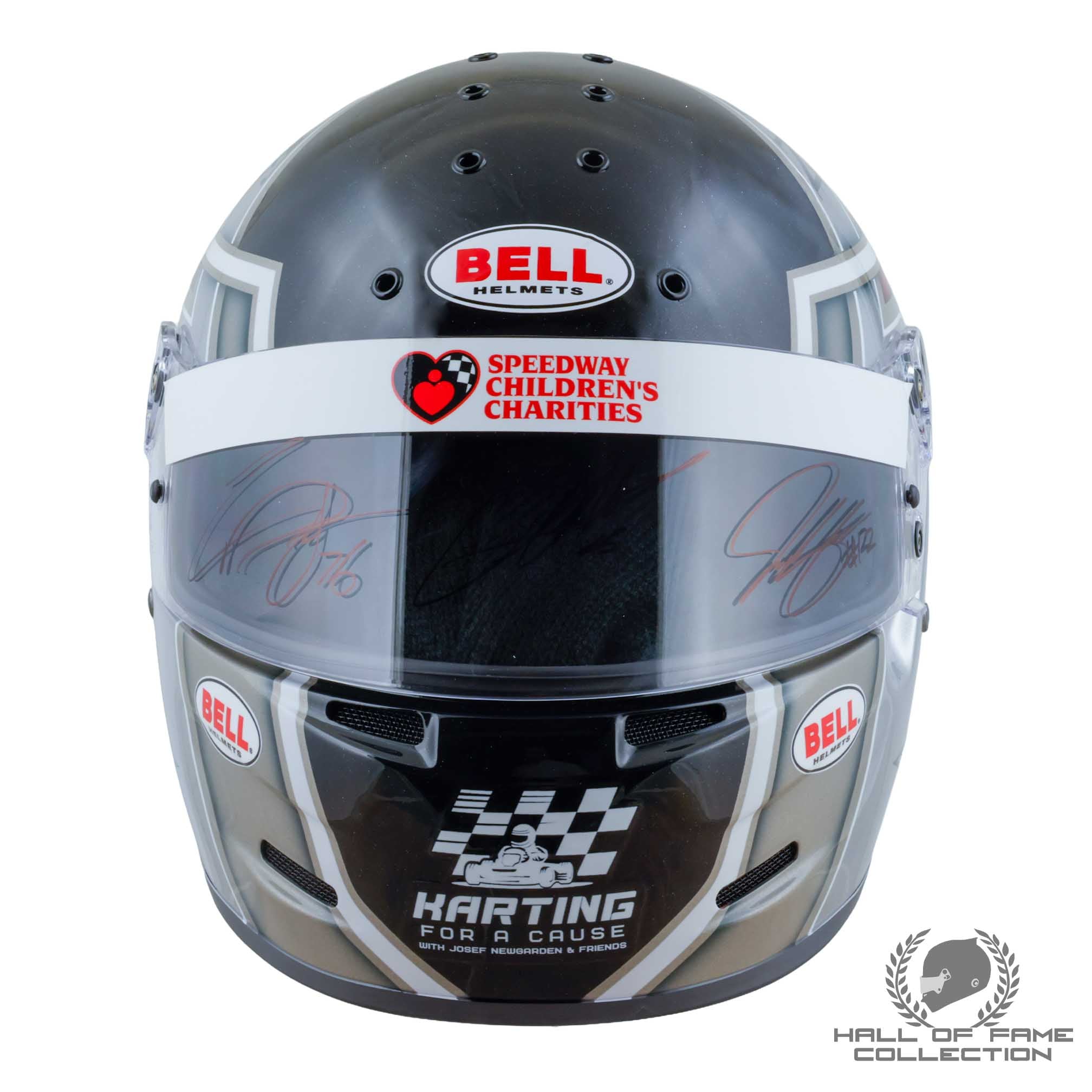 2025 Josef Newgarden Signed Custom Nashville IndyCar Karting Helmet with Gloves