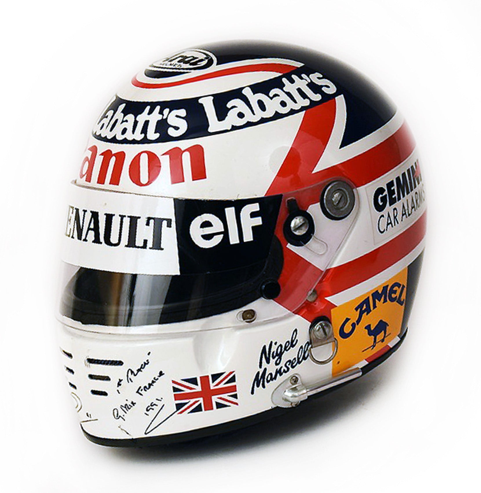 1991 Nigel Mansell Race Winning French Grand Prix F1 Helmet