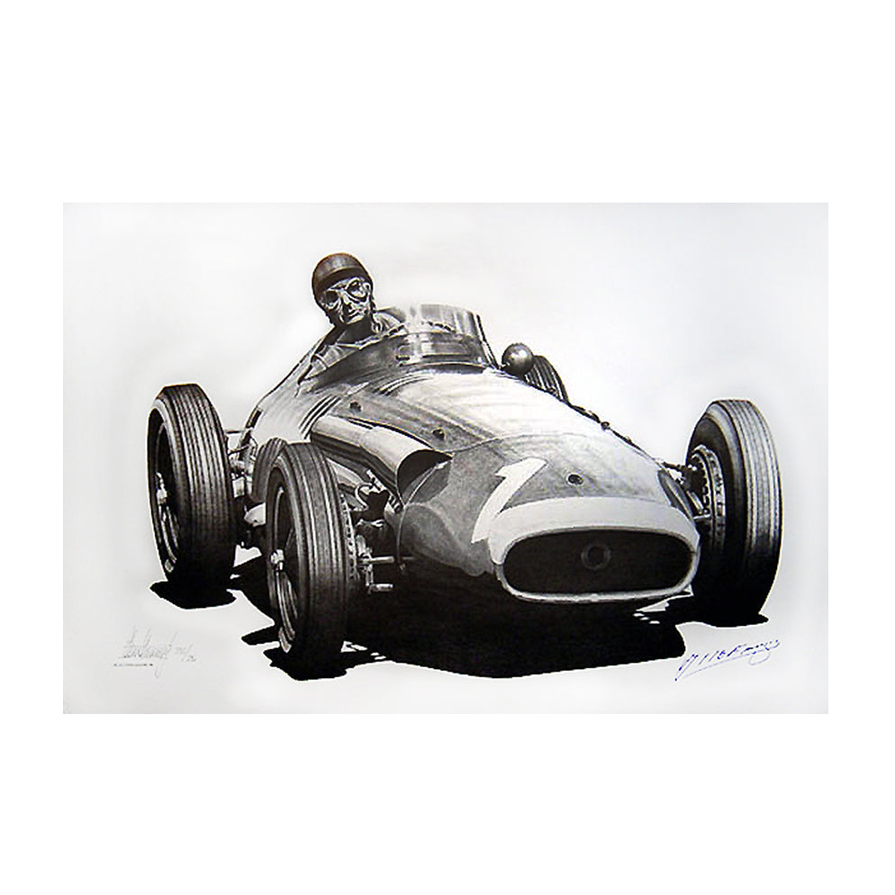 1957 Juan Manuel Fangio "My Greatest Race" Limited Edition Autographed Print