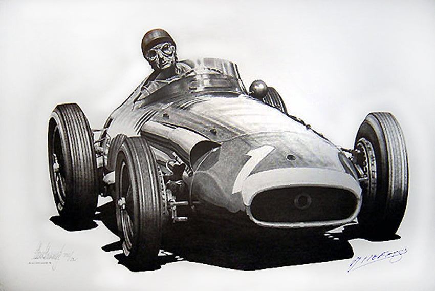 1957 Juan Manuel Fangio "My Greatest Race" Limited Edition Autographed Print