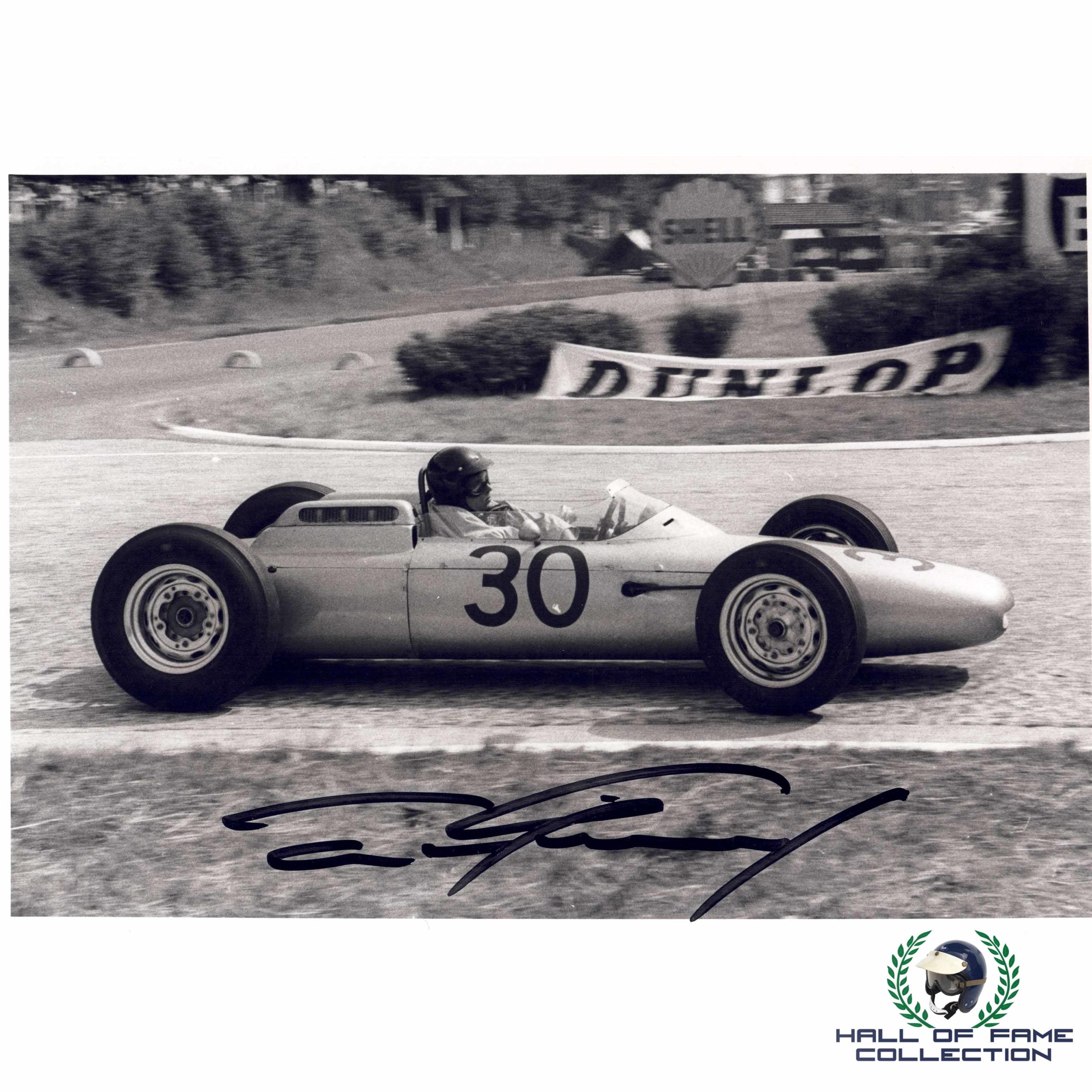 1962 Dan Gurney Signed French Grand Prix Race Winner 5 x 7 F1 Photograph