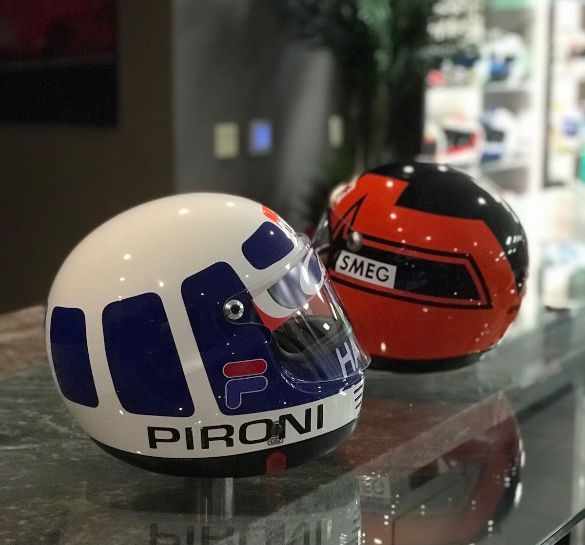 1982 Didier Pironi Replica GPA Scuderia Ferrari F1 Helmet - Hall
