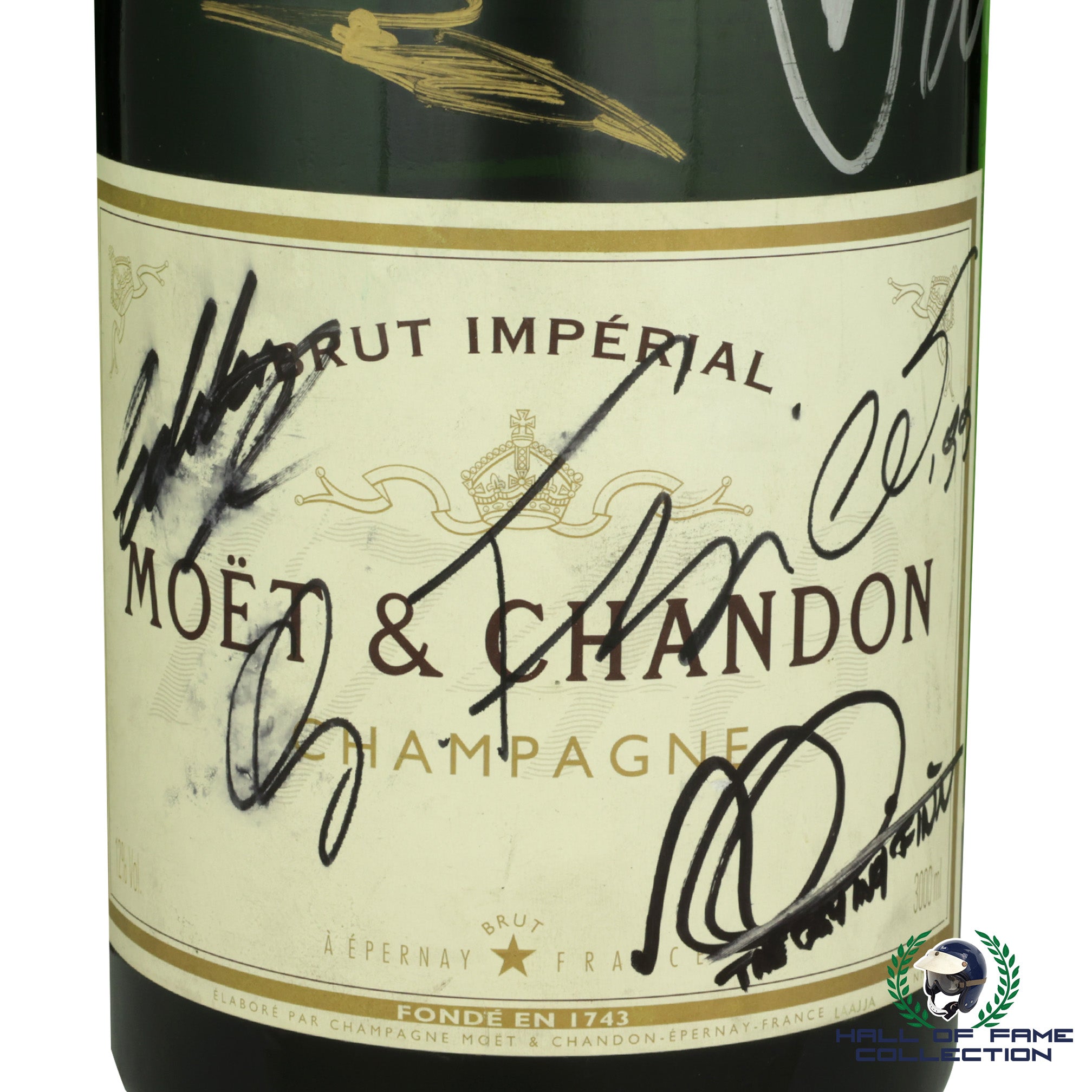 1999 Schumacher / Hakkinen / Fisichella Multi Signed Canadian Grand Prix F1 Podium Bottle