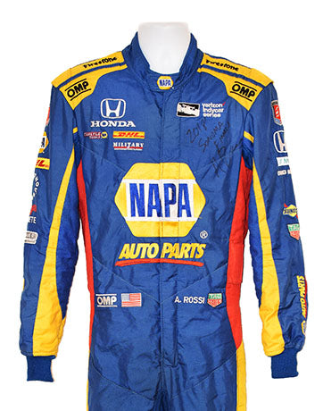 2018 Alexander Rossi Signed Race Used Sonoma GP IndyCar Suit