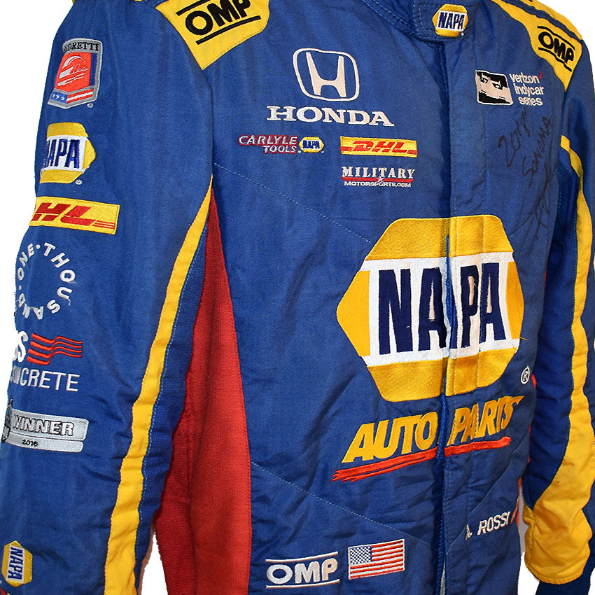 2018 Alexander Rossi Signed Race Used Sonoma GP IndyCar Suit