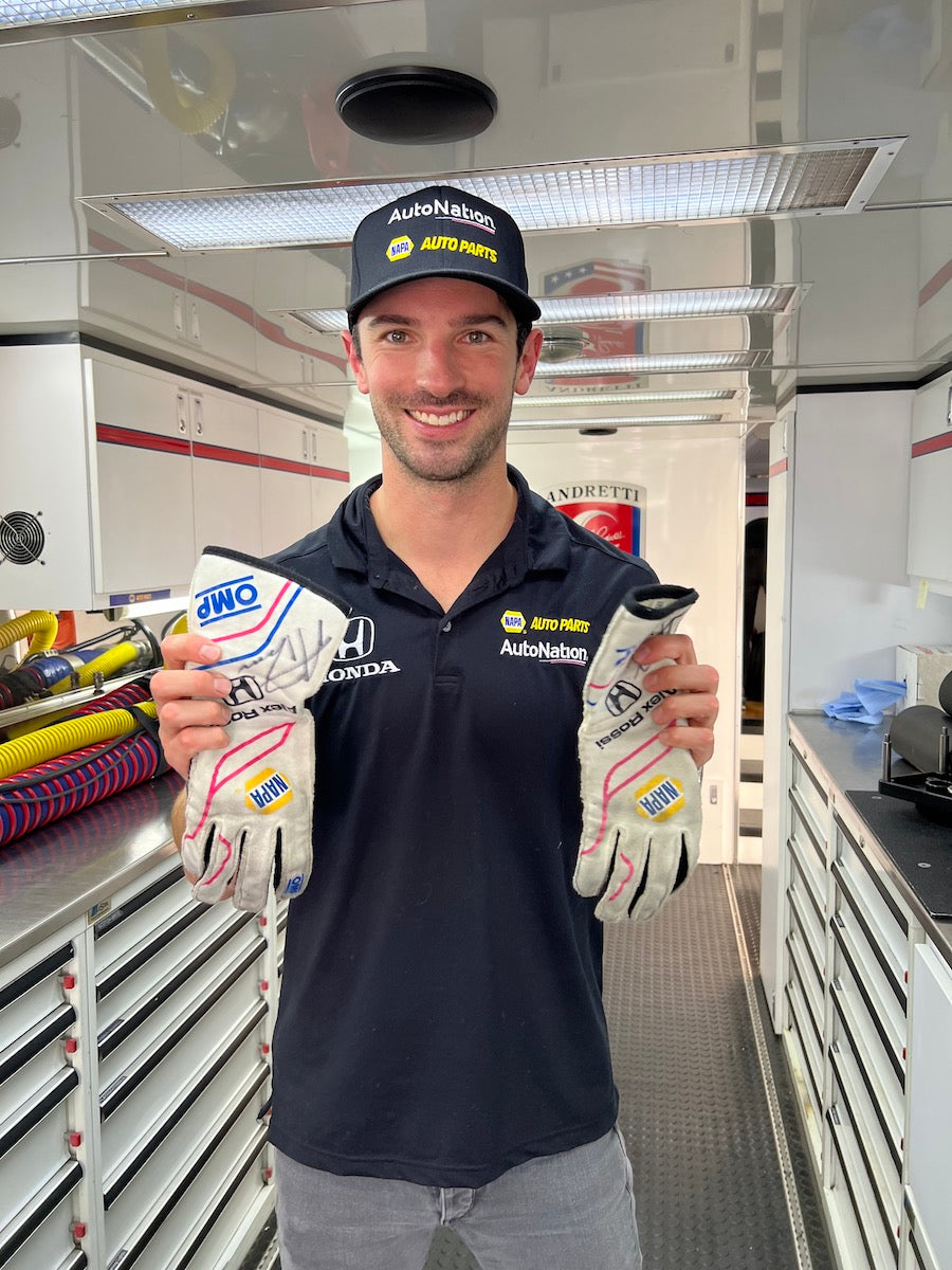 2022 Alexander Rossi Race Winning Gallagher Grand Prix IndyCar Gloves