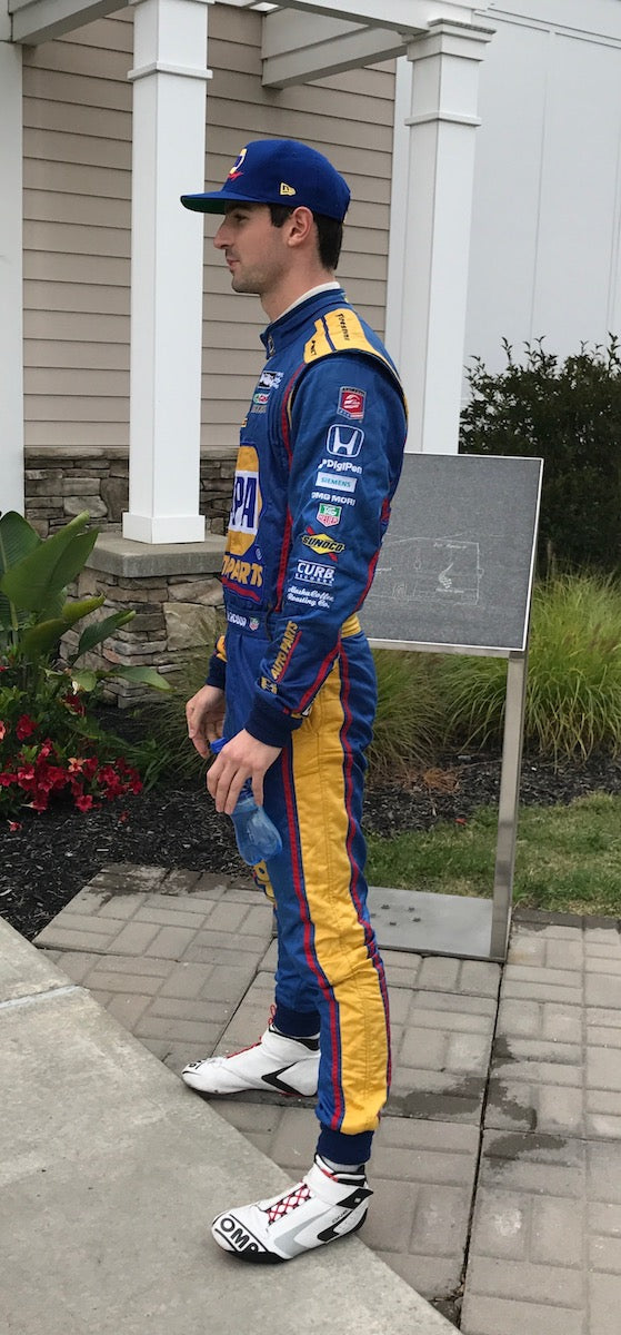 2017 Alexander Rossi Signed Watkins Glen Race Winning Andretti Autosport IndyCar Boots