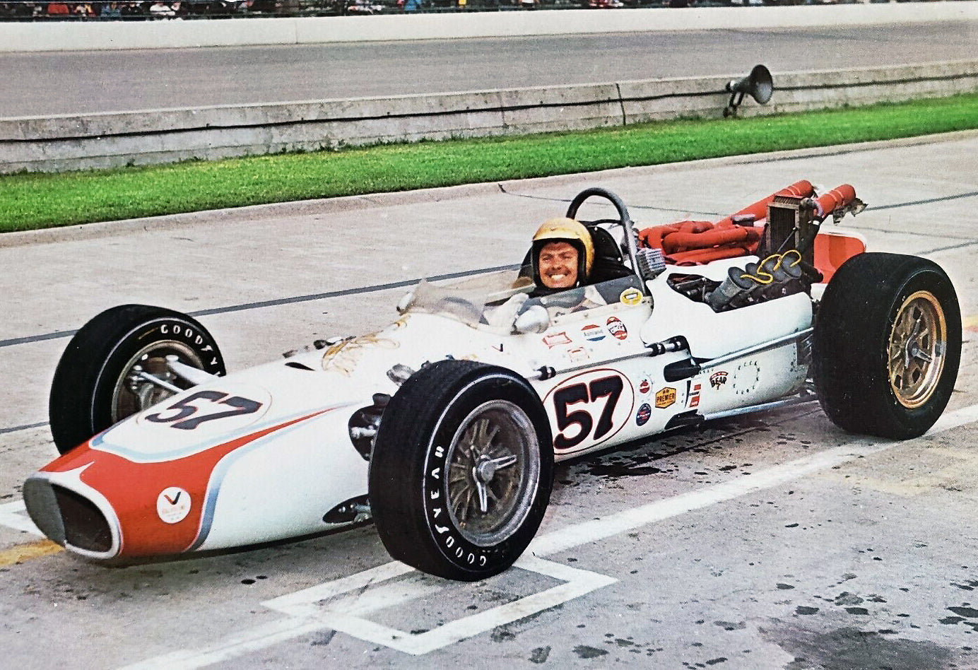 1970's Bob Harkey USAC IndyCar Race Used Helmet