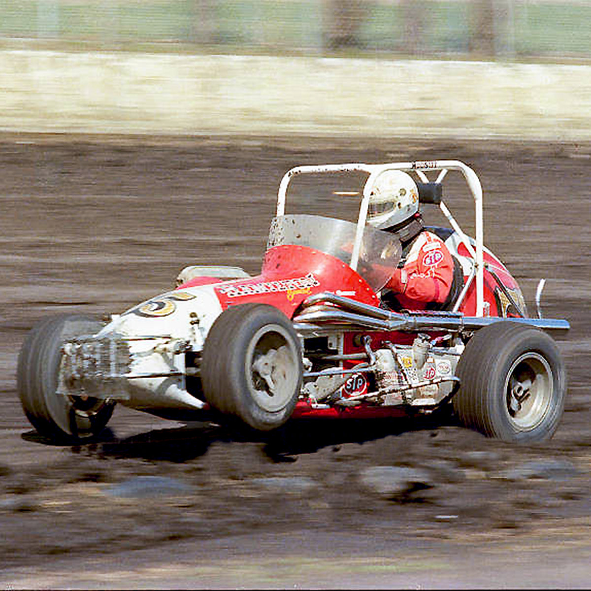 1982 Ken Schrader Race Used Sprint and Midget Car Helmet