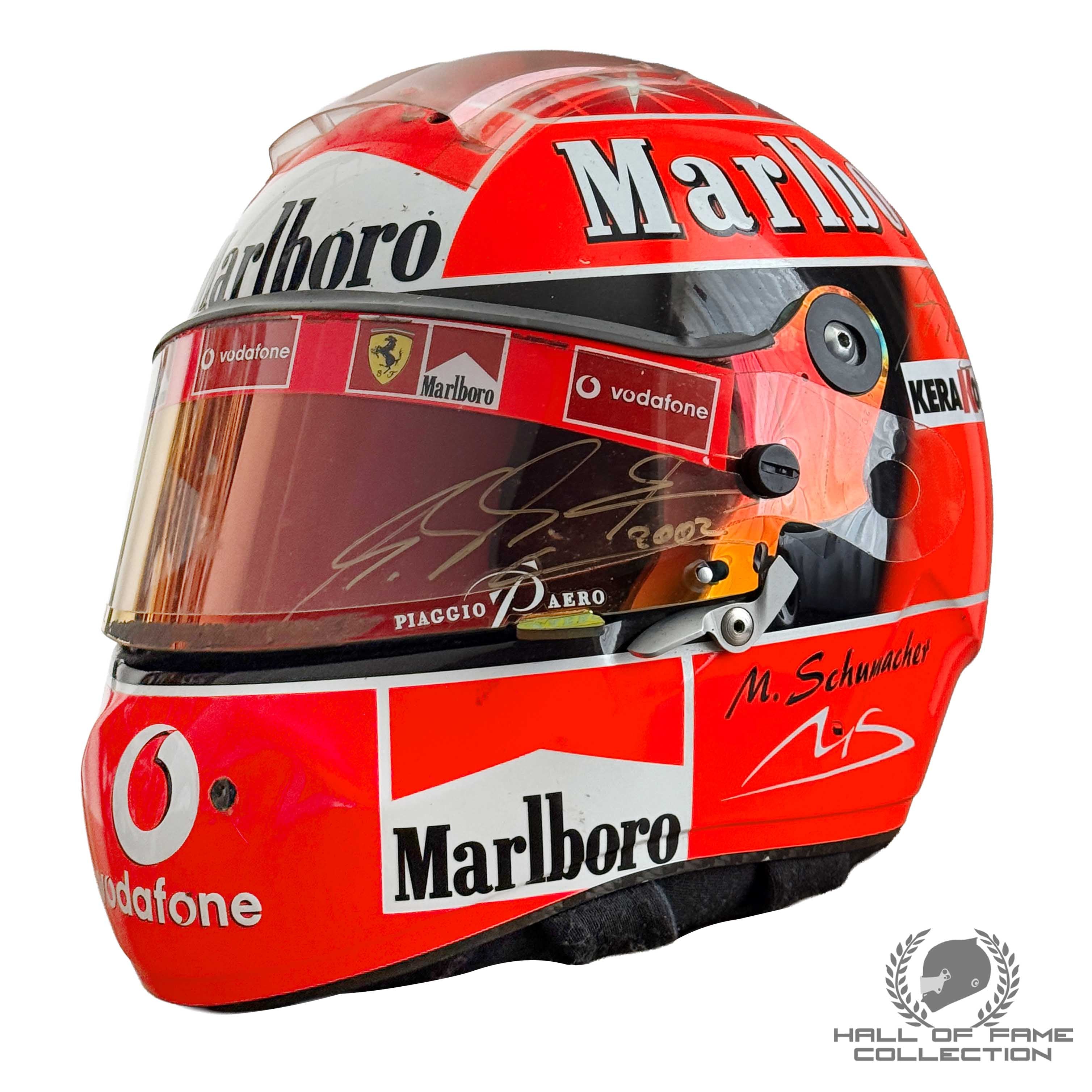 2002 Michael Schumacher Signed Canadian GP Race Winning Used Scuderia Ferrari F1 Helmet