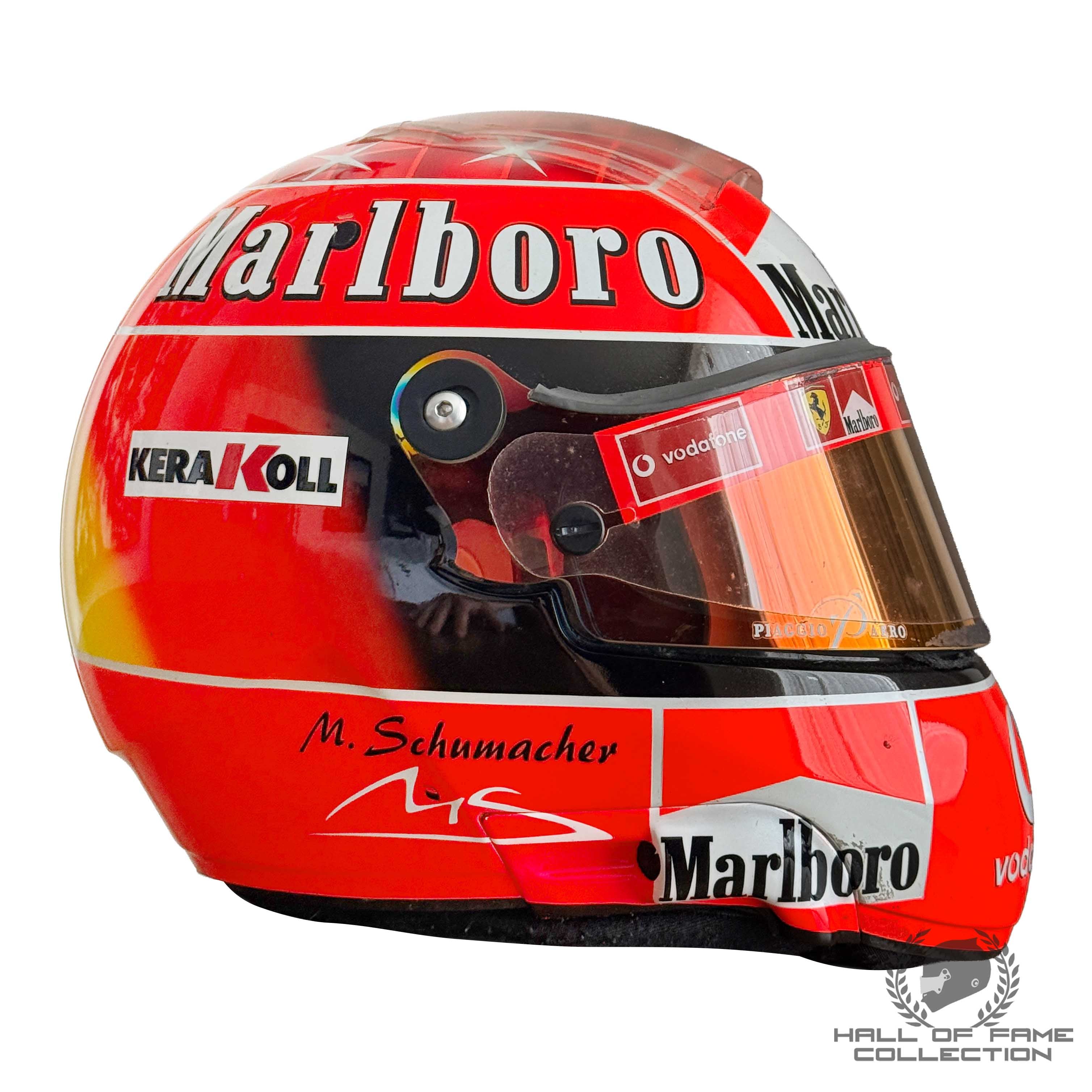 2002 Michael Schumacher Signed Canadian GP Race Winning Used Scuderia Ferrari F1 Helmet