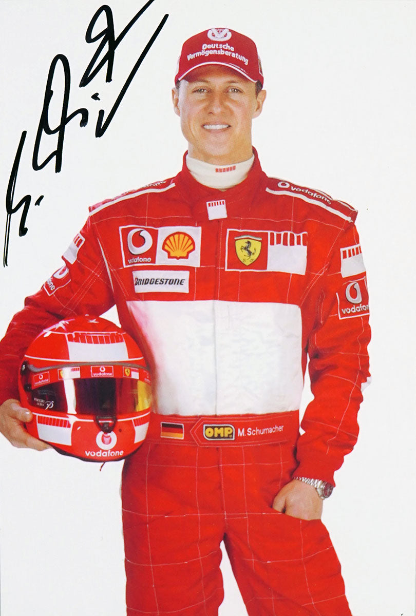 2006 Michael Schumacher Signed Scudera Ferrari F1 Photocard