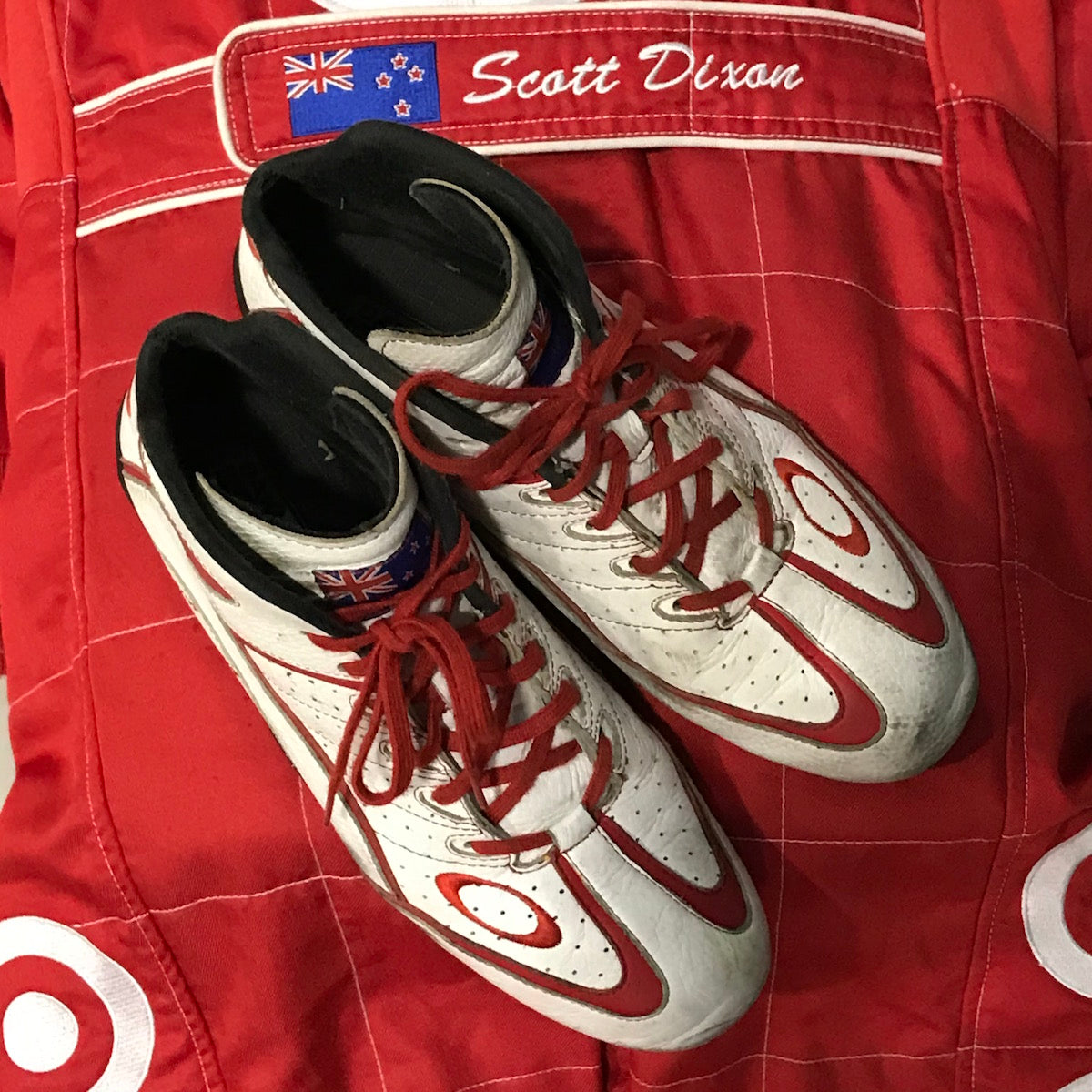 2012 Scott Dixon Signed Race Worn Chip Ganassi Racing IndyCar Boots