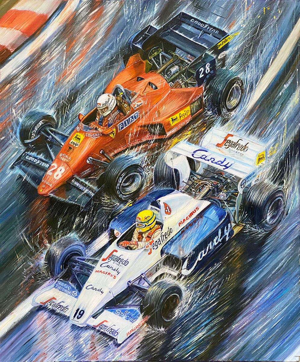 1984 Ayrton Senna/René Arnoux Monaco GP Arkadi Original Artwork