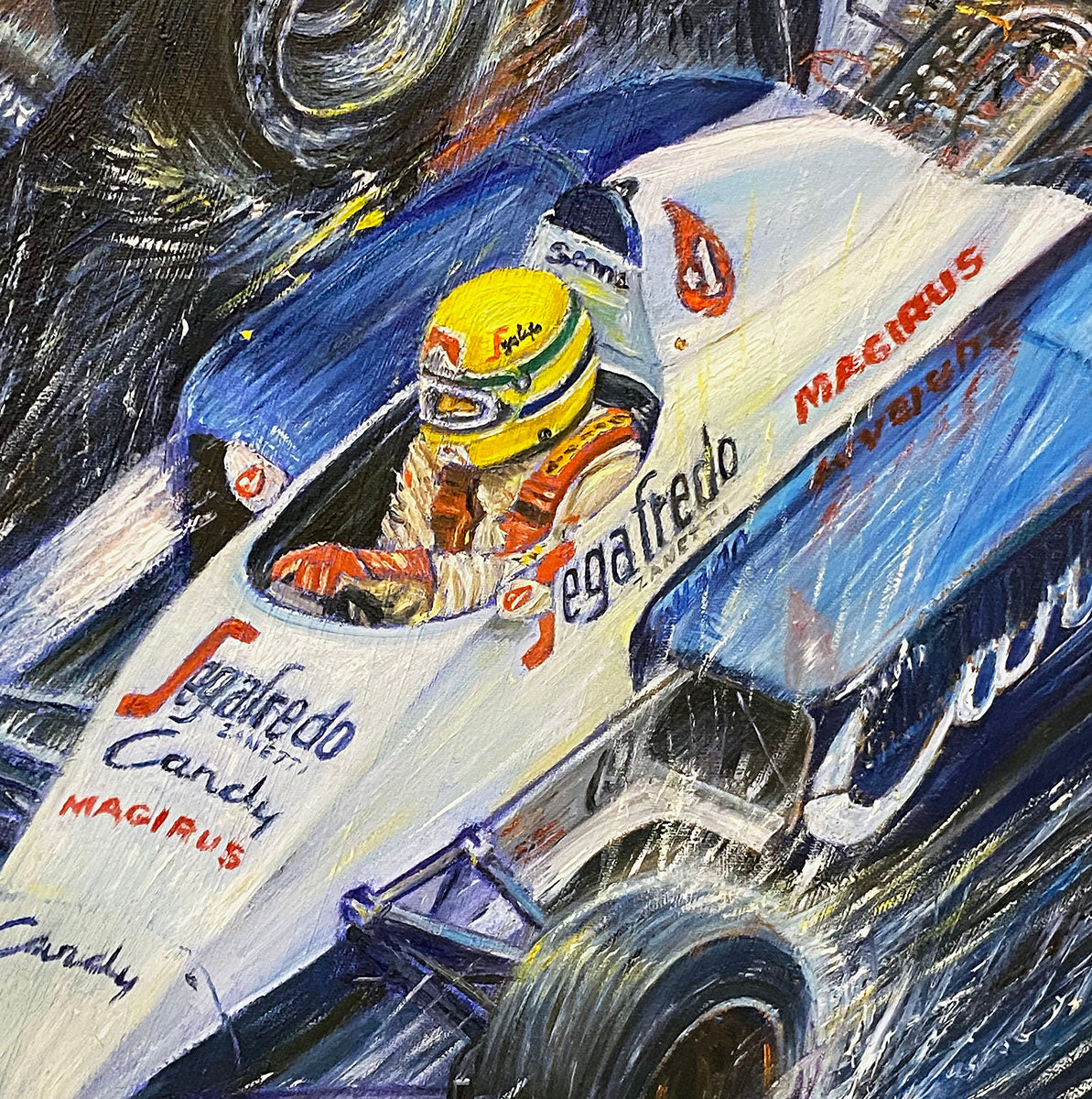 1984 Ayrton Senna/René Arnoux Monaco GP Arkadi Original Artwork