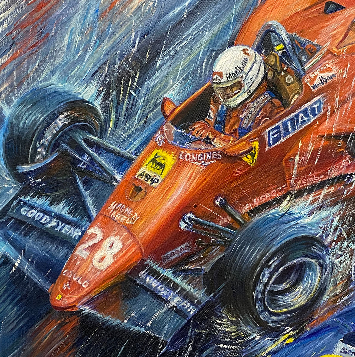 1984 Ayrton Senna/René Arnoux Monaco GP Arkadi Original Artwork