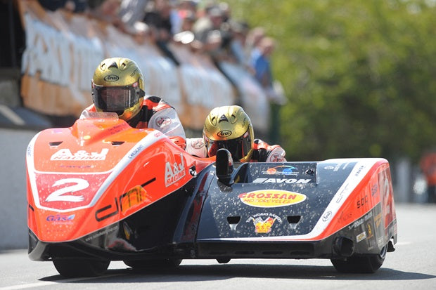 Isle of Man TT race winning Trophy won by Dave Molyneux 2009 Sidecar Race A