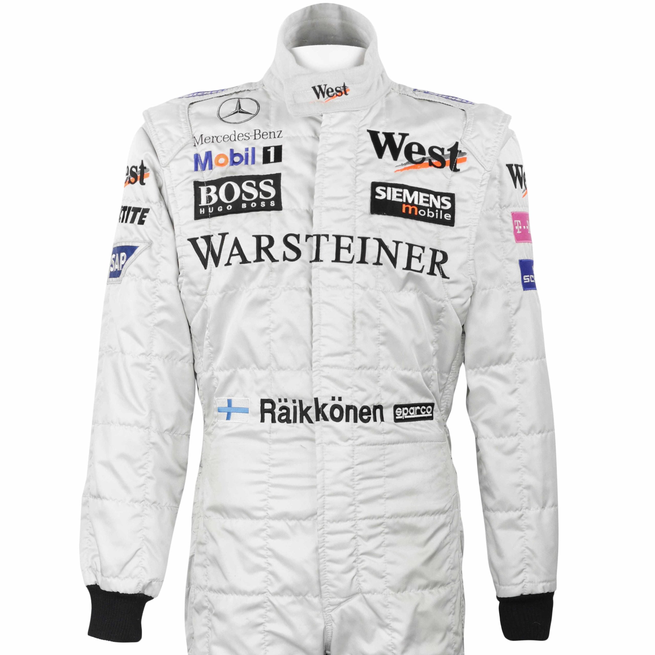 2002 Kimi Raikkonen Race Used West McLaren Mercedes Formula 1 Suit KR-001-02-D