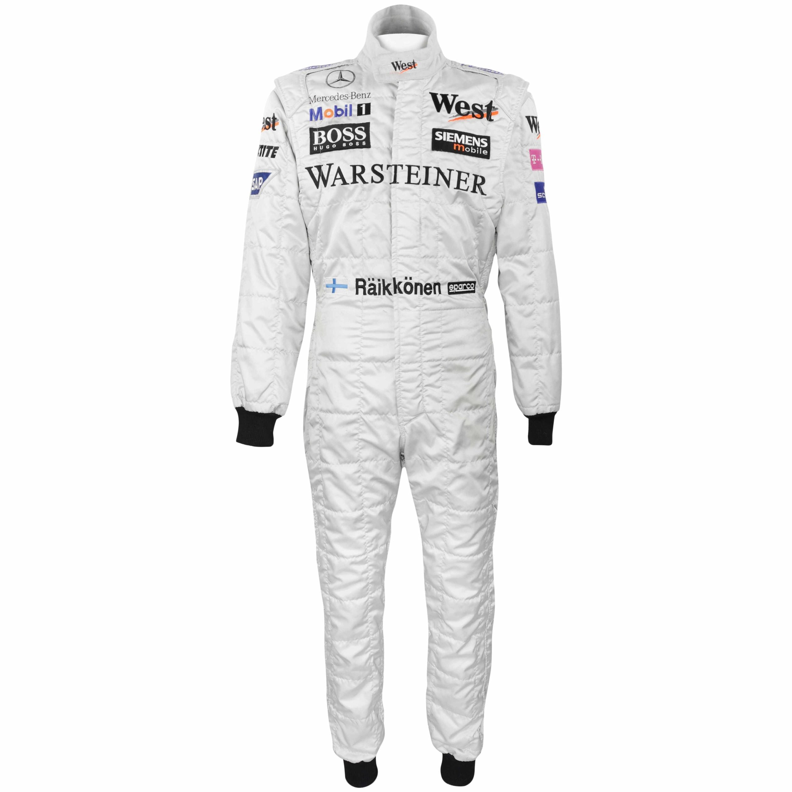 2002 Kimi Raikkonen Race Used West McLaren Mercedes Formula 1 Suit KR-001-02-D