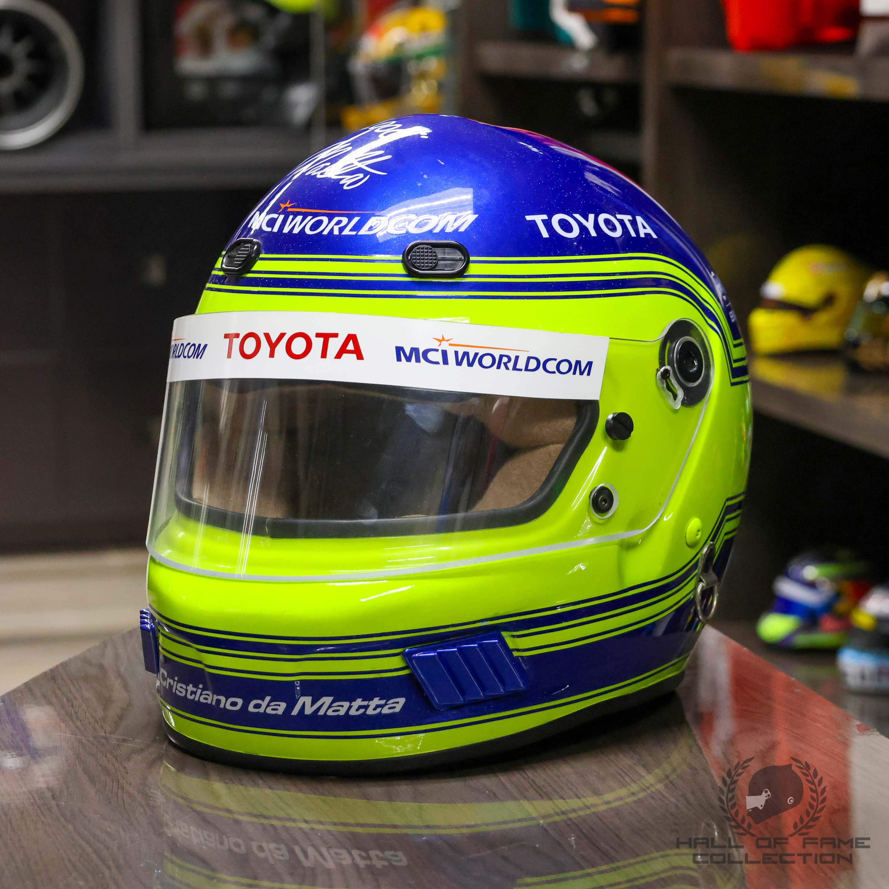 2000 Cristiano Da Matta Signed PPI Motorsports Replica Indycar Helmet