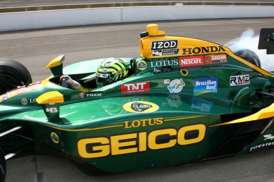 2011-12 Tony Kanaan Signed Race Used KV Racing Technology IndyCar Helmet