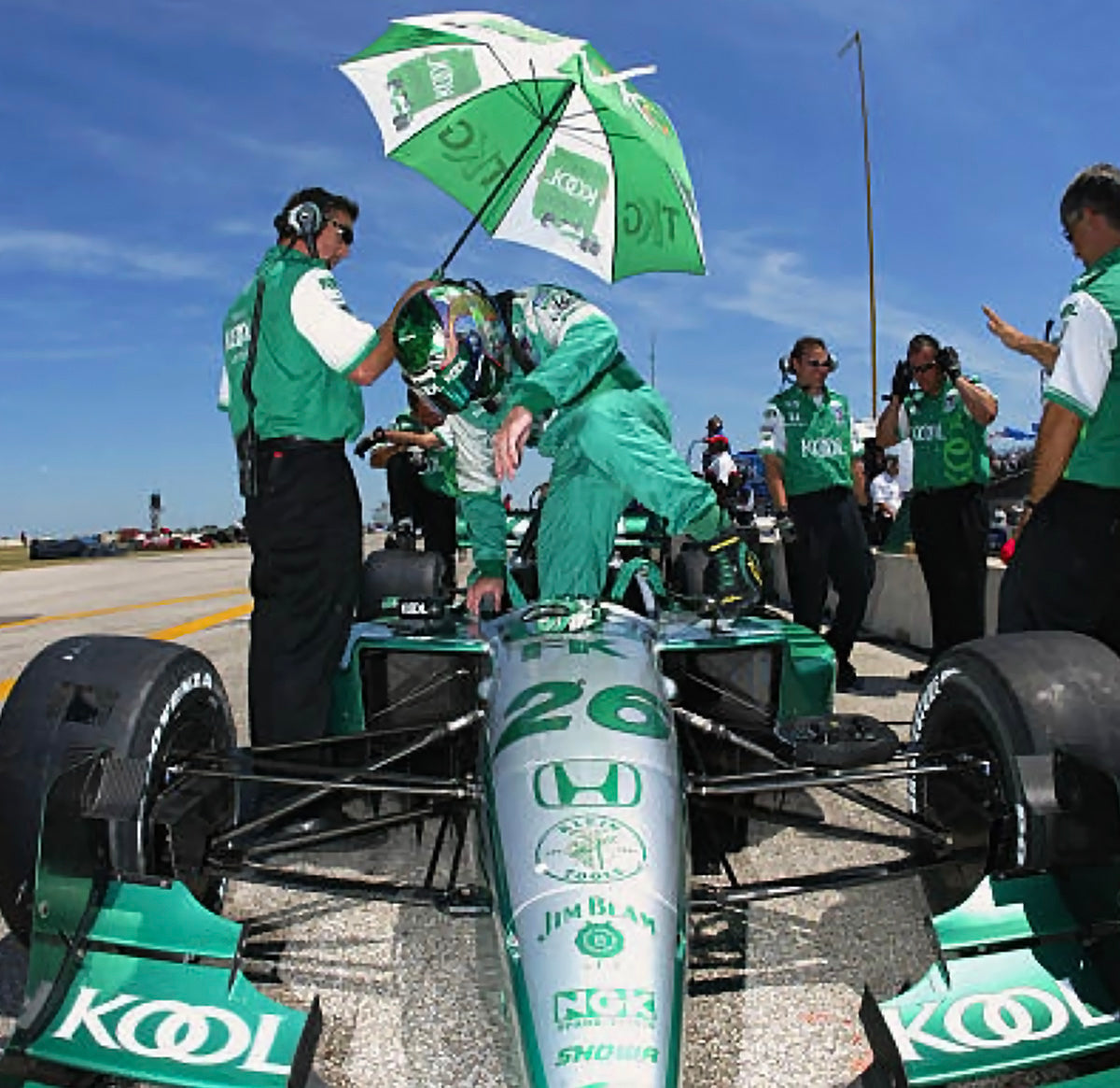 2002 Paul Tracy Original Team Kool Green Alpinestars IndyCar Boots